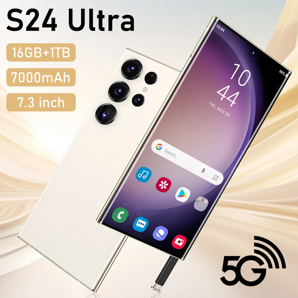 2024 Original Android 13 S24 ultra Phone Smartphone 16+1TB Mobile Phone Cell Gaming Phone 4G&5G 7.3 Inches Smartphone