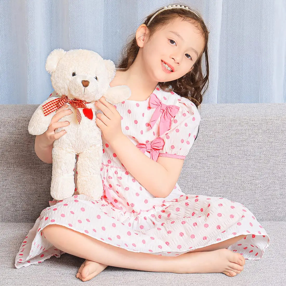 Free Shipping Unisex 35cm 50cm Cute Brown Teddy Bear Plush Toy Stuffed Animal Gift for Valentines Day Christmas Kids Gift