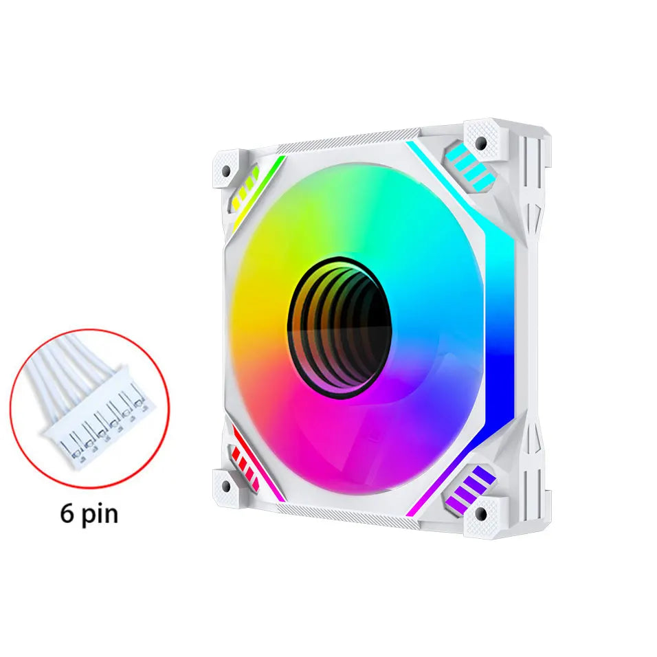 Lovingcool OEM Custom 12025 RGB Gaming PC Computer Fan 12v Cooler Fan Plastic RGB Cooling Fan Radiator for Computer Case