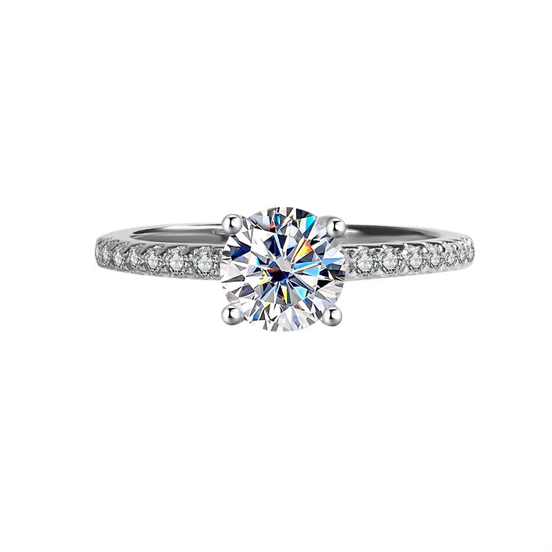 Floral Cluster Diamond Crown Ring 14K Solid Gold Multi Stone Round Diamond Statement Band Elegant Anniversary Jewelry for Women