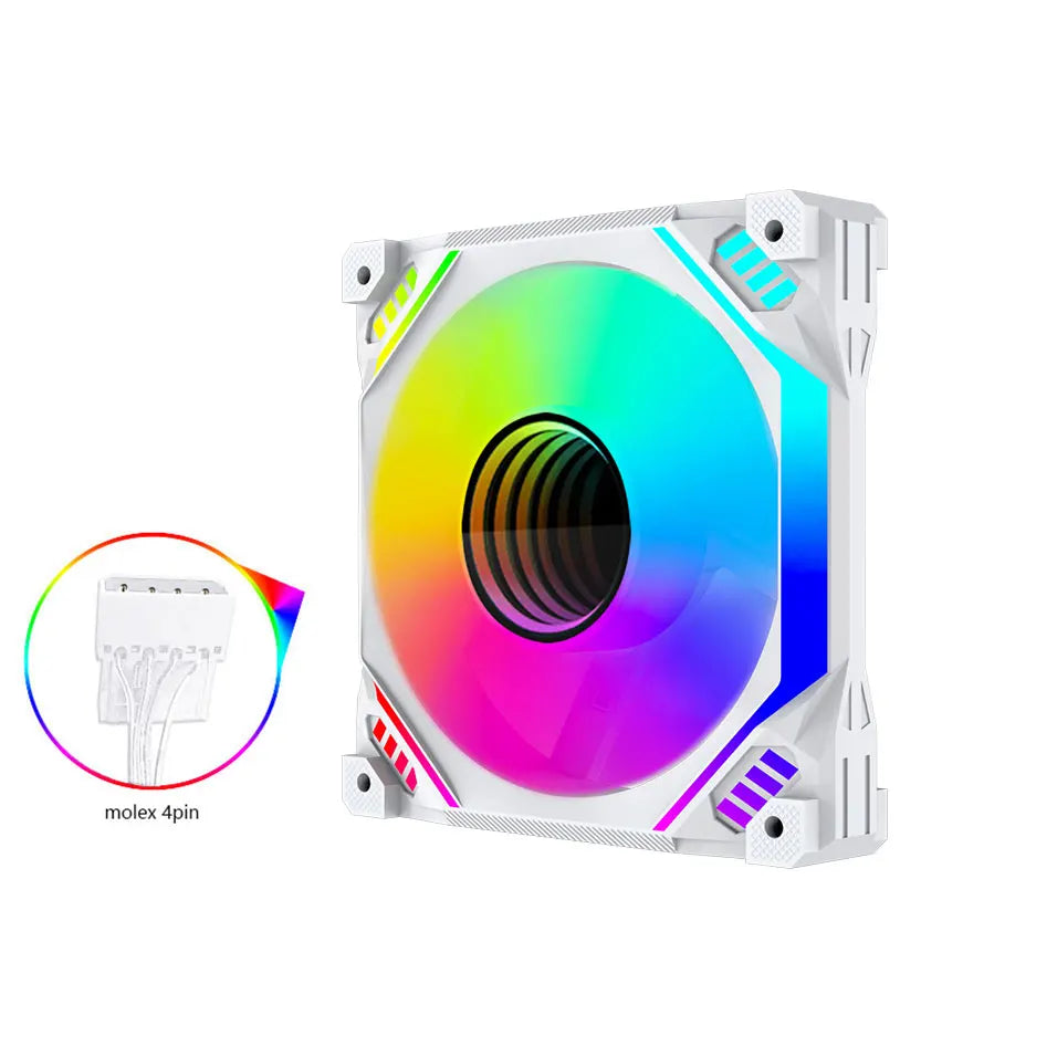 Lovingcool OEM Custom 12025 RGB Gaming PC Computer Fan 12v Cooler Fan Plastic RGB Cooling Fan Radiator for Computer Case
