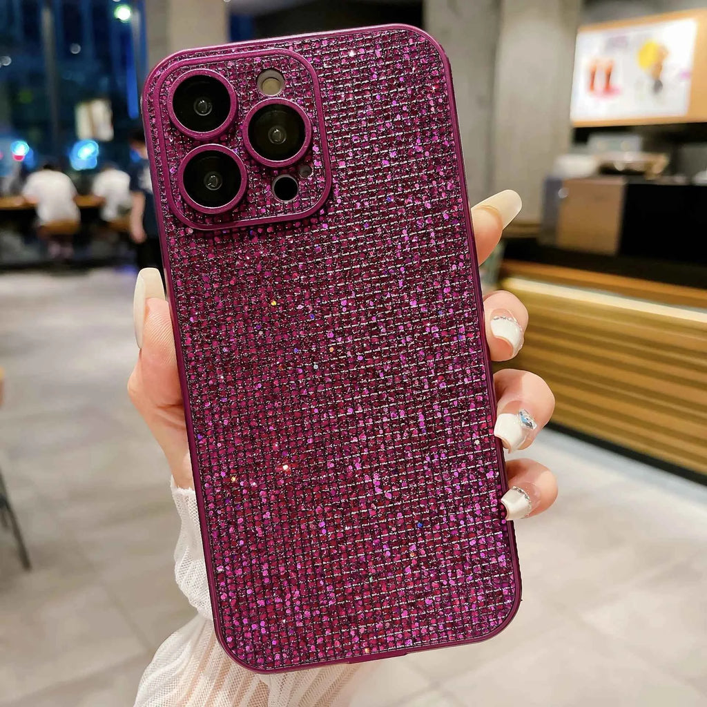 Luxury Women's Bling Diamond 3D Glitter Rhinestone Phone Cases for iPhone 15 15 Pro Max Sparkle Shiny Cute Mobile Phone Cases