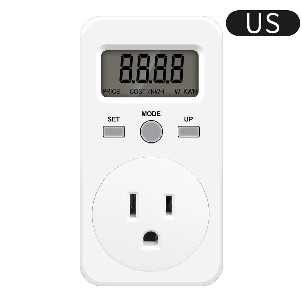 Digital Wattmeter 220V 110V AC Power Meter Electricy consumption Energy Meter EU Plug Power Kilowatt Wattage Electricity Meter