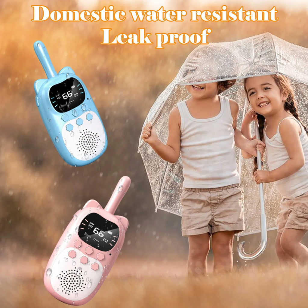 Kids Walkie Talkie 2PCS Electronic Toys Children Spy Gadgets Baby Radio Phone 3km Range Christmas Birthday Gift For Boys Girls