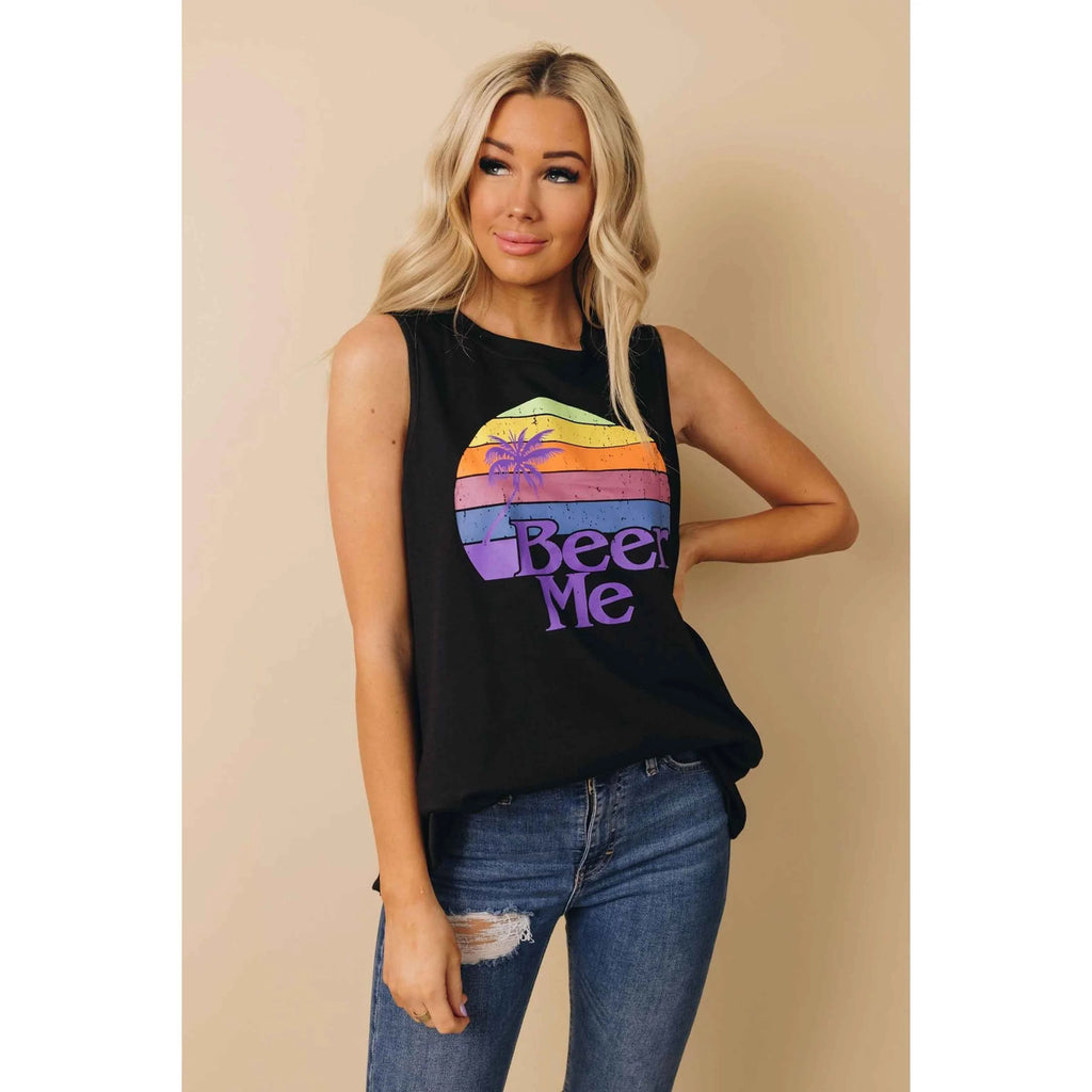 Women's TD "Beer Me" Sunset Tank Top