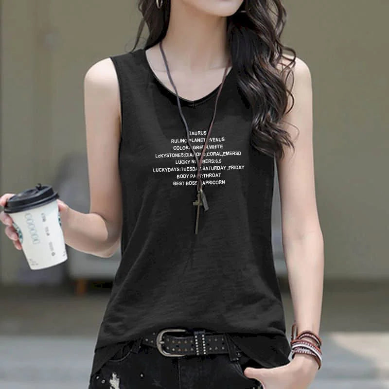T Shirt Women 2026 New V-neck Loose Top Slub Cotton Letters Wild Short-sleeved Bottoming Shirts Female T Shirt Ins Tide Sexy Top