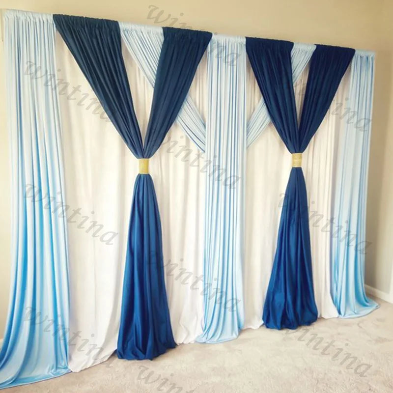 Wintina 10x20FT Adjustable Double Crossbar Heavy Duty Backdrop Stand Metal Wedding Arch for Wedding Decoration,Event