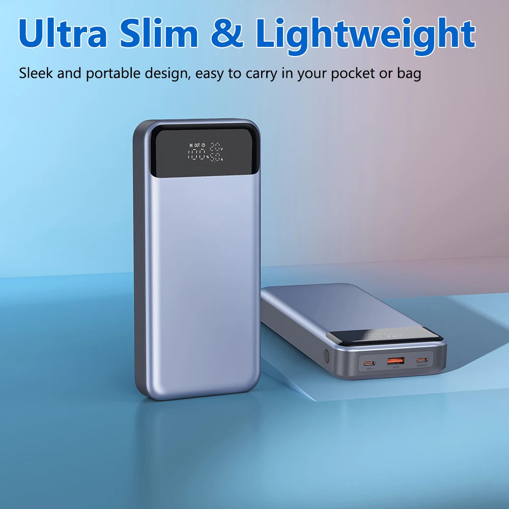 US Stock Free Shipping 24000mAh Power Bank Portable Charger PD 280W Fast Charge Smart Charging Lightweight Power Bank