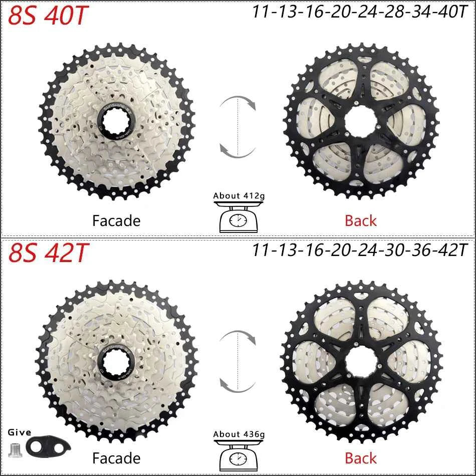 SUNSHINE Bicycle Cassette 8/9/10/11/12Speed Freewheel HG Structure Sprocket 32/36T/40T/42T/46T/50T/52T Flywheel For SHIMANO/SRAM