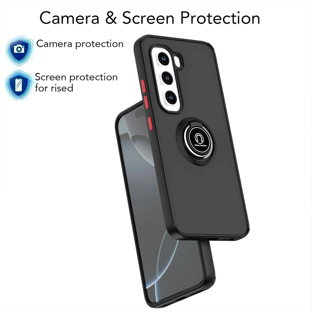 Contrast Color Phone Covers Magnetic Mobile Phone Cases With Ring Stand for Infinix Hot50 30i Hot 20Play 11 10 12 40Pro