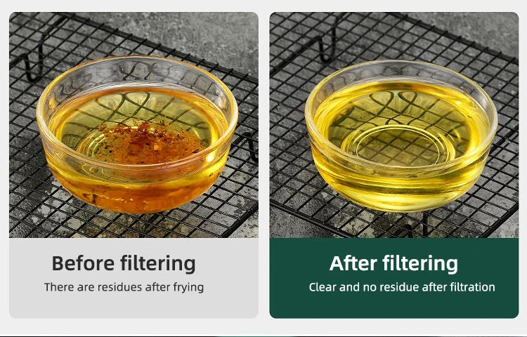 Stainless Steel Oil Strainer Pot Container Jug Storage Can With Filter Cooking Oil Pot For Kitchen Household Tools