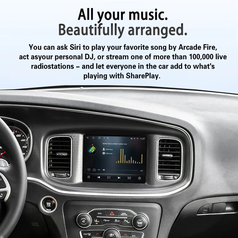 8.4 Inch Car Radio for Dodge Charger Challenger 2015-2019 Wireless Carplay Android Auto Tape Recorder GPS Navigation Head Unit