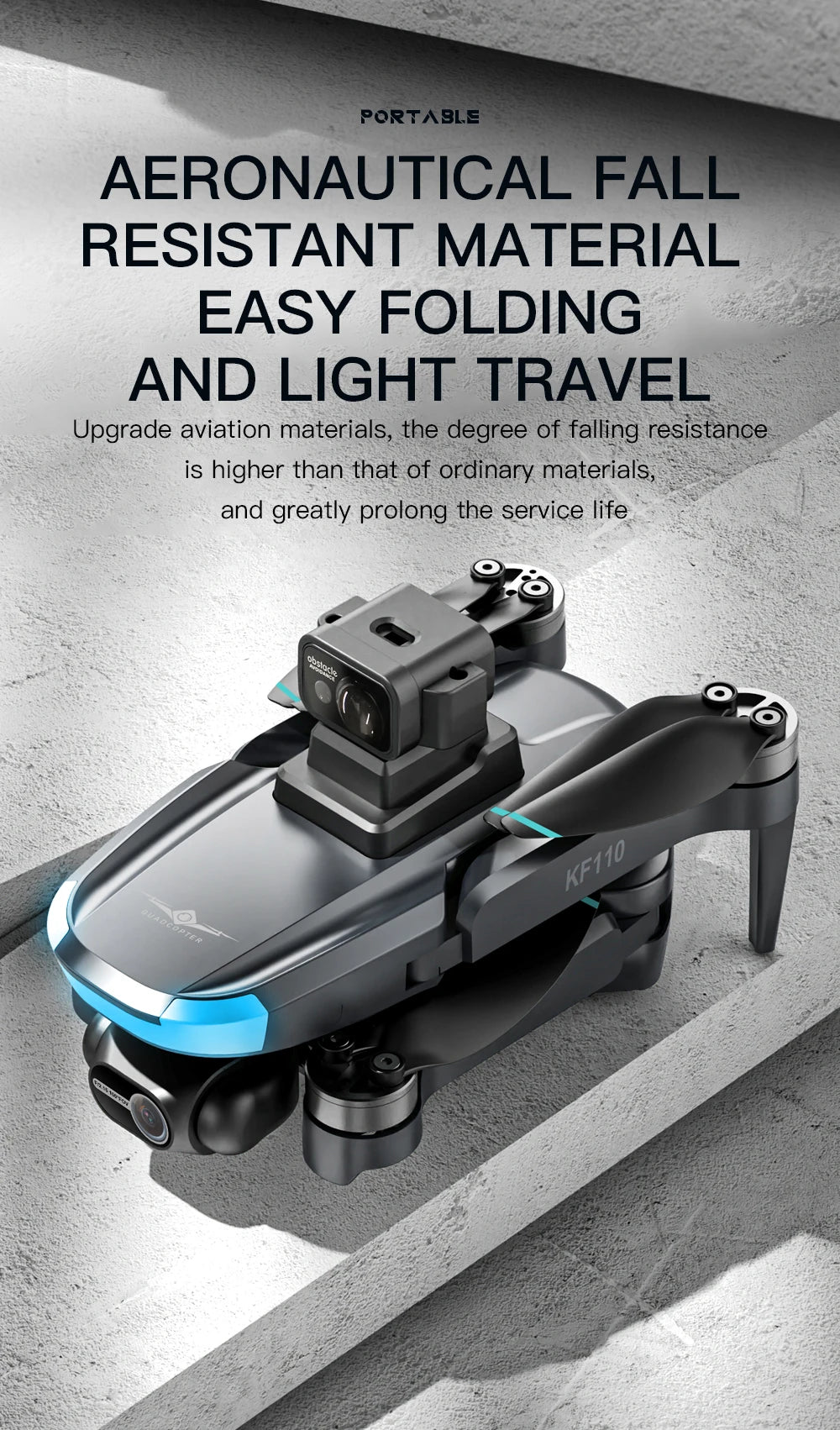 New KFPLAN KF110 MINI Drone Brushless Motor 4K Camera EIS Obstacle Avoidance Professional 226G Quadcopter RC Drone Toy for Gifts