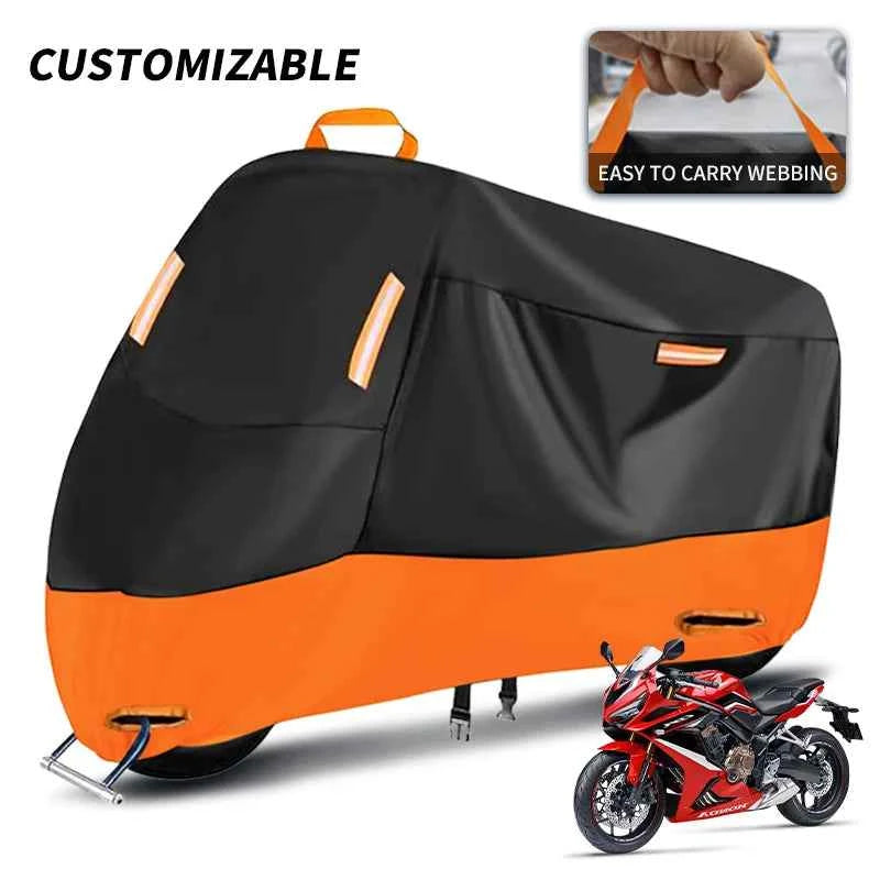 High Quality Waterproof Outdoor Motorcycle Cover with Locking Feature