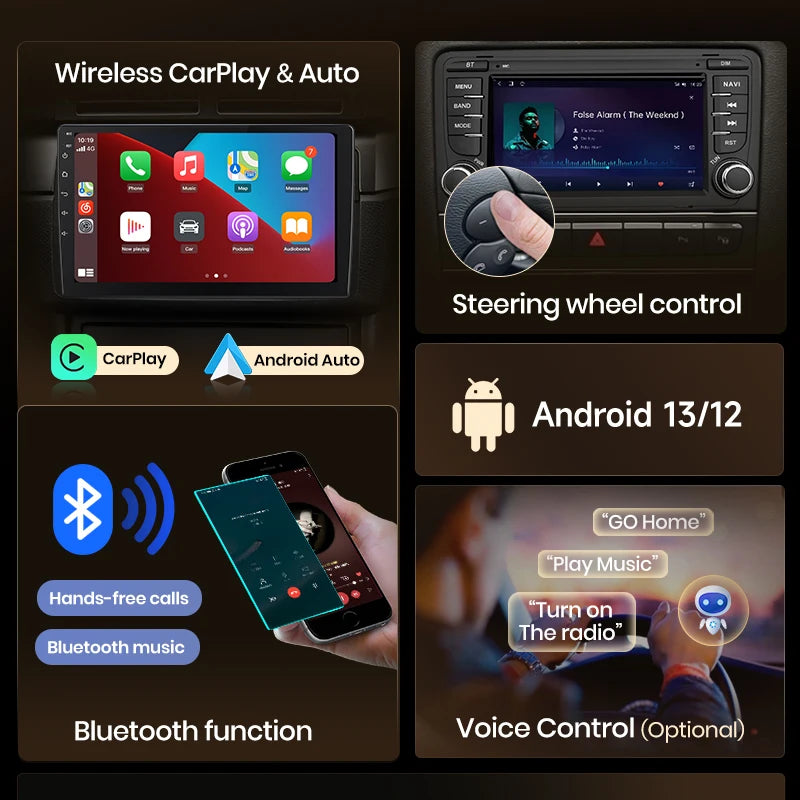 Junsun EU Stock Android Auto Radio for VW Golf 4 Passat POLO Transport T5 Multivan Seat Jetta Carplay Car Head Unit 7 Inch