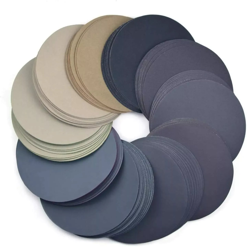USA Local Stock 20PCS 6Inch Wet and Dry Sandpaper 600-10000 Grit Silicon Carbide Hook and Loop Sanding Discs