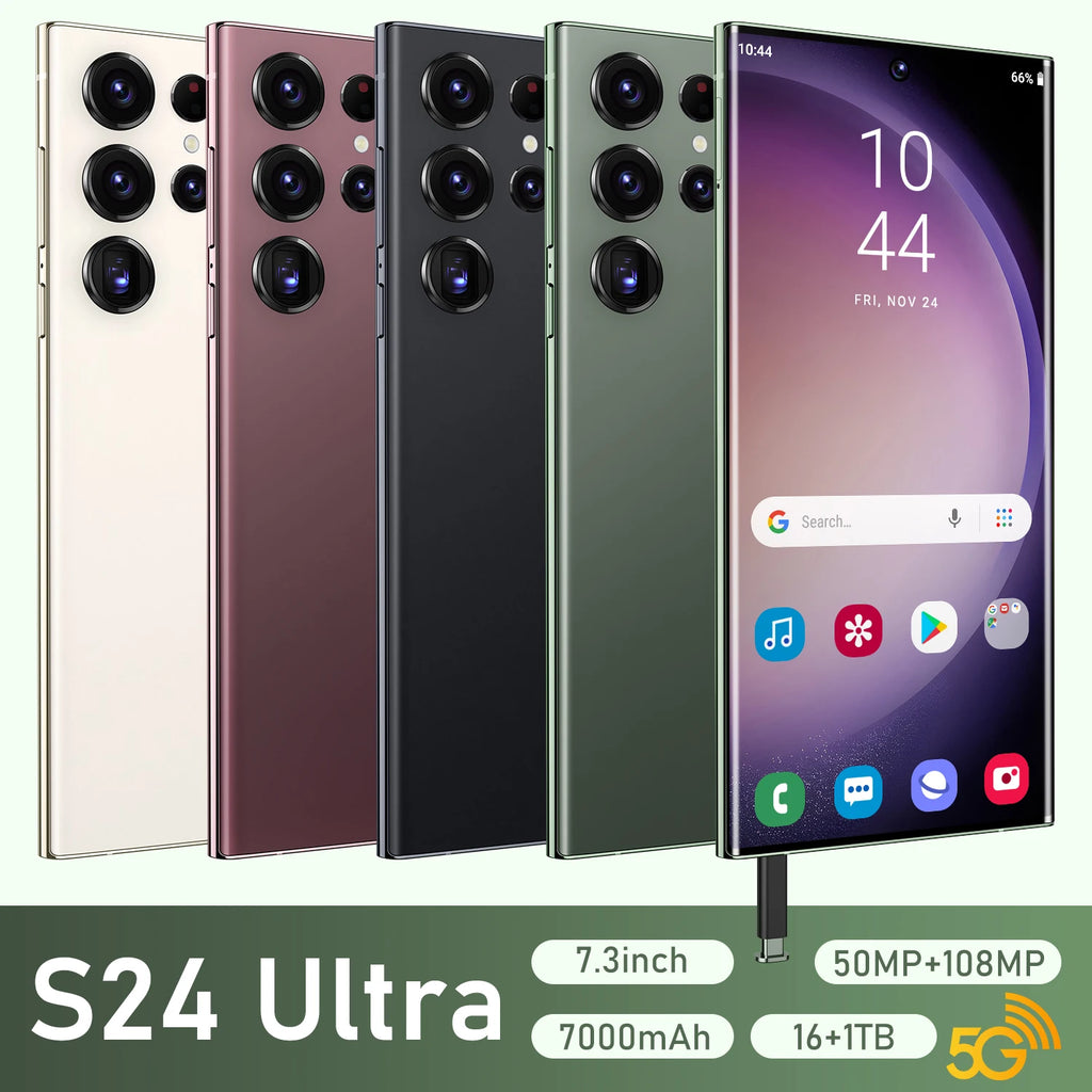 2024 Original Android 13 S24 ultra Phone Smartphone 16+1TB Mobile Phone Cell Gaming Phone 4G&5G 7.3 Inches Smartphone