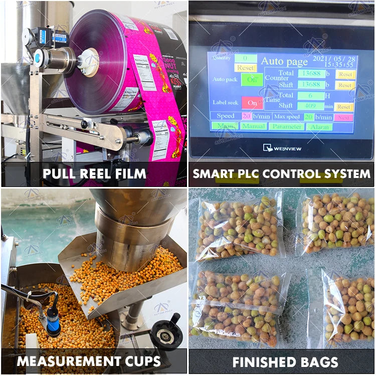 High Accuracy High Speed Mushroom Butterfly Popcorn Pouch Sugar Packing Sugar Pasta Rice Granules Packing Machine Price