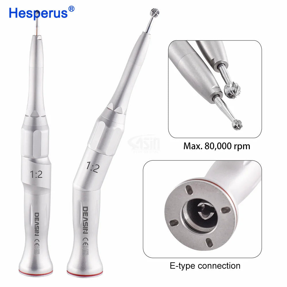HESPERUS Dental 1:2 Osteotomy Handpiece Micro Contra Angle Surgical Straight Handpiece with Turbine Power Source
