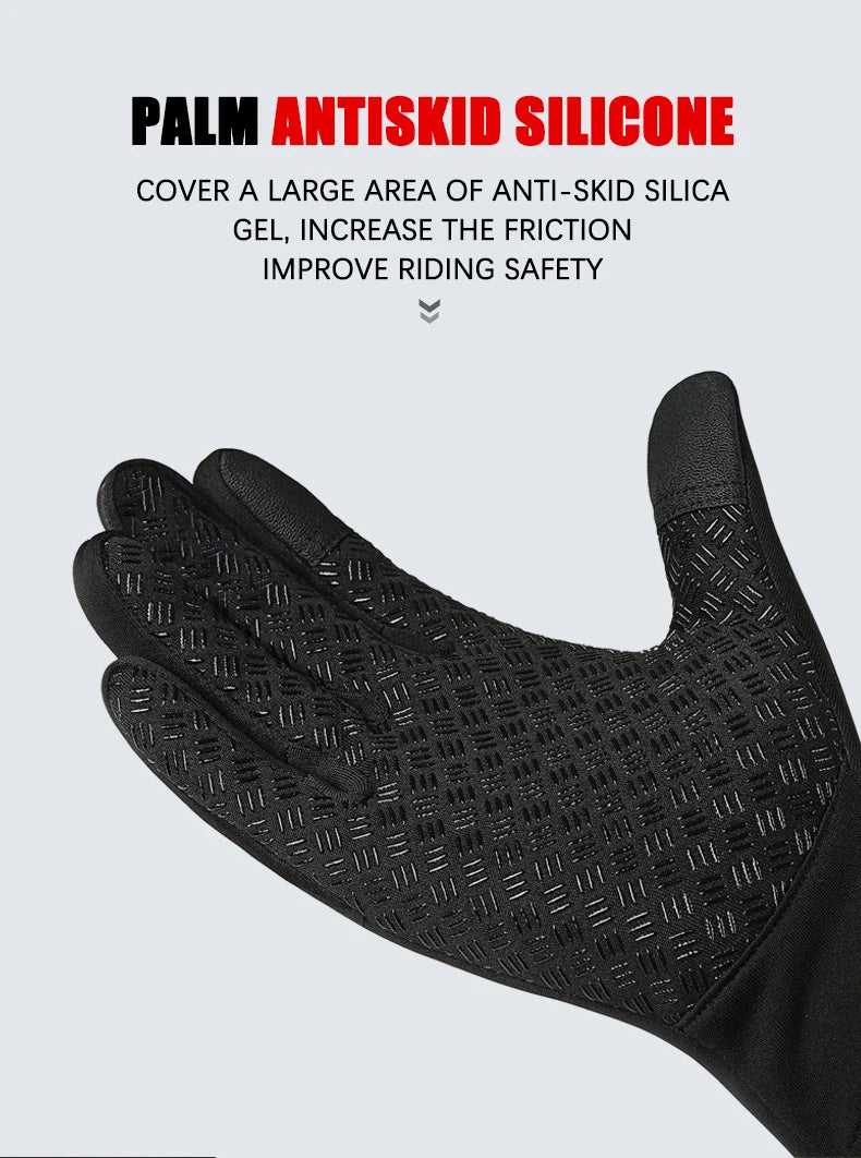 Winter Warm Gloves Men Women Touchscreen Waterproof Cycle Gloves Male Outdoor Sports Plus Velvet Motorcycle Running Ski Glove