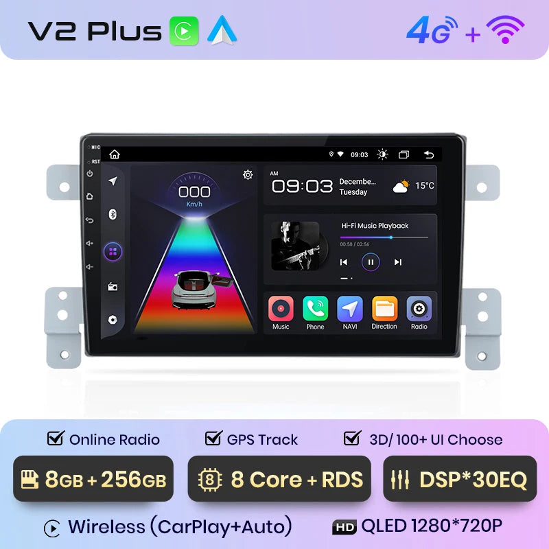 Junsun V1 EU Stock CarPlay for Suzuki Grand Vitara 3 Android Car Radio for Suzuki Grand Vitara 3 2005-2015 Multimedia Car Stereo