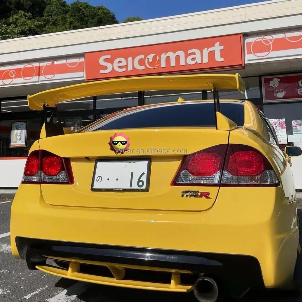 mugen GT Style for 2006 to 2010 8th CIVIC FD2 4DR Adjustable Trunk Racing Rear GT Wing Fit for Civic FD2 4Door Rear Spoiler