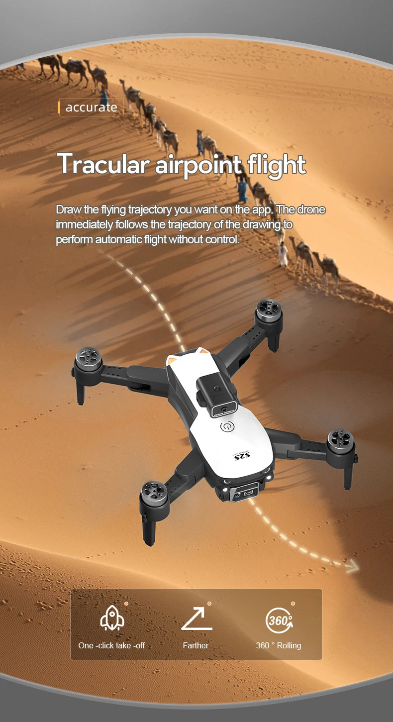 LS-S2S S2S RC Drone Brushless With Obstacle Avoidance 6K Dual Camera RC Helicopter Foldable Quadcopter Toy for Kids Adults