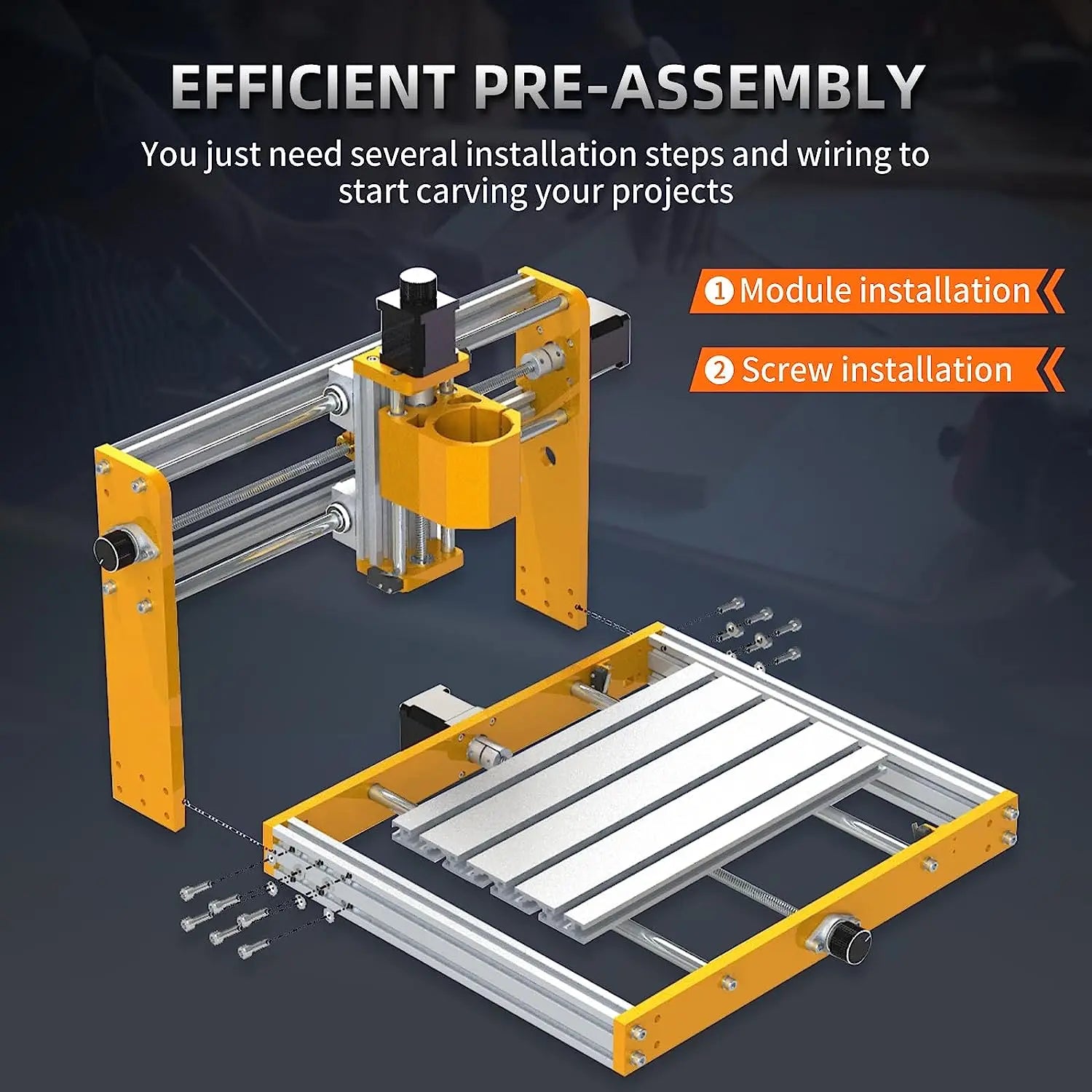 LUNYEE 3018 CNC Lazer Engraver Desktop 500W Wood Router Laser Engraving Cutting Machines for Metal