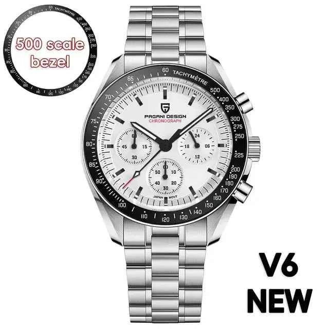 New PAGANI DESIGN Top Mens Watches Automatic Quartz Clock Japan VK63 Business Speed Chronograph Sapphire Mirror Wristwatch 1701
