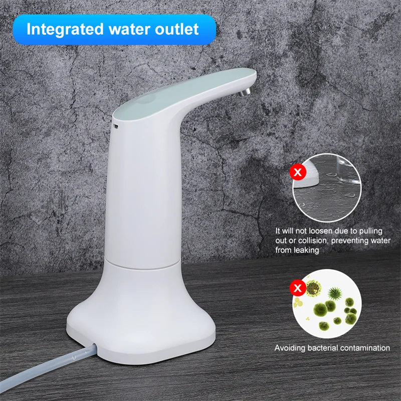 New Electric Smart Water Bottle Dispenser Portable Automatic Drinking Water Pump with Base LED Night Light Device
