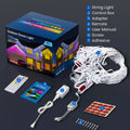 LED Eaves Lights Outdoor Waterproof Ultrasonic Fence Lights for Garden Patio Yard Decoration