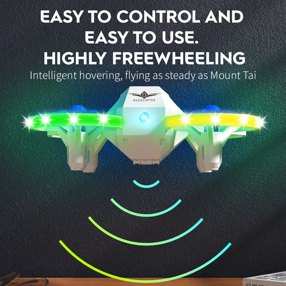 KF601 Pocket Drone Protective Design Cool Colorful Light Drone for Kids Beginner Education Drone Birthday Gift