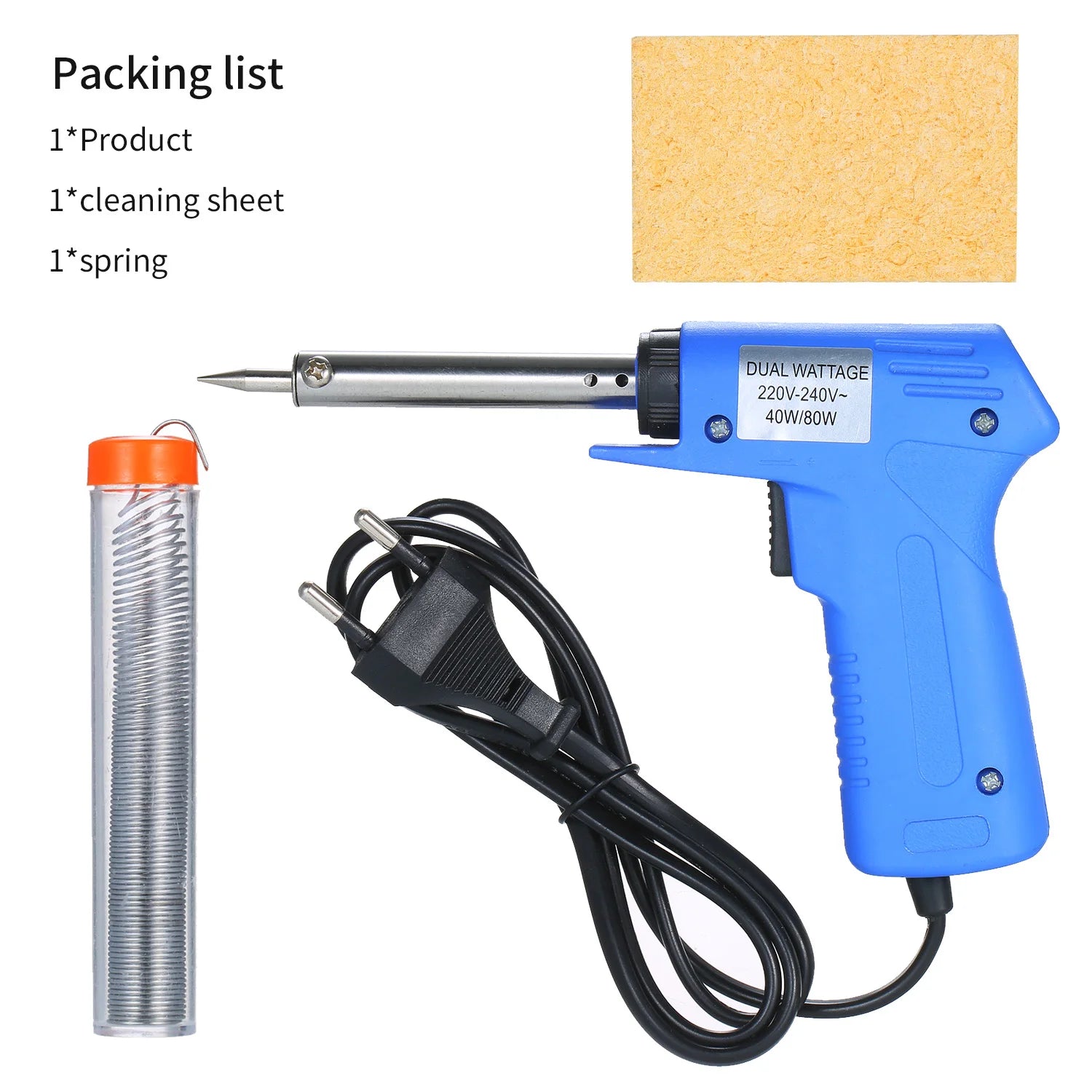 KKMOON Professional Double Power Electric Soldering Iron 220V-240V 40W/80W Power Adjustable Soldering Iron Gun