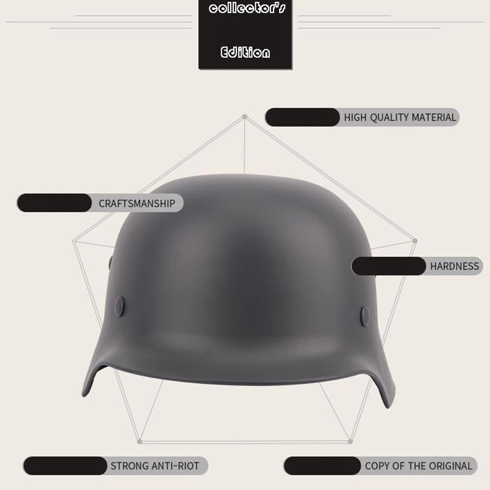 WW2 Helmet German M35 Repro For Collection Steel Tactical Paintball Equipment Airsoft Replica