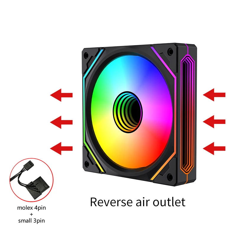 Lovingcool High Quality RGB Desktop CPU ATX Tower Cooling Fans Custom Logo 5V Cheap Price for Gaming Desktop Computer Case