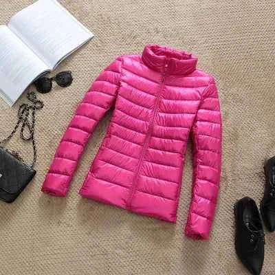 90% Ultra-light Plus Size Thin Down Jacket Women 2020 Autumn Winter Slim Short Hooded Warm White Duck Down Coat Women Outerwear