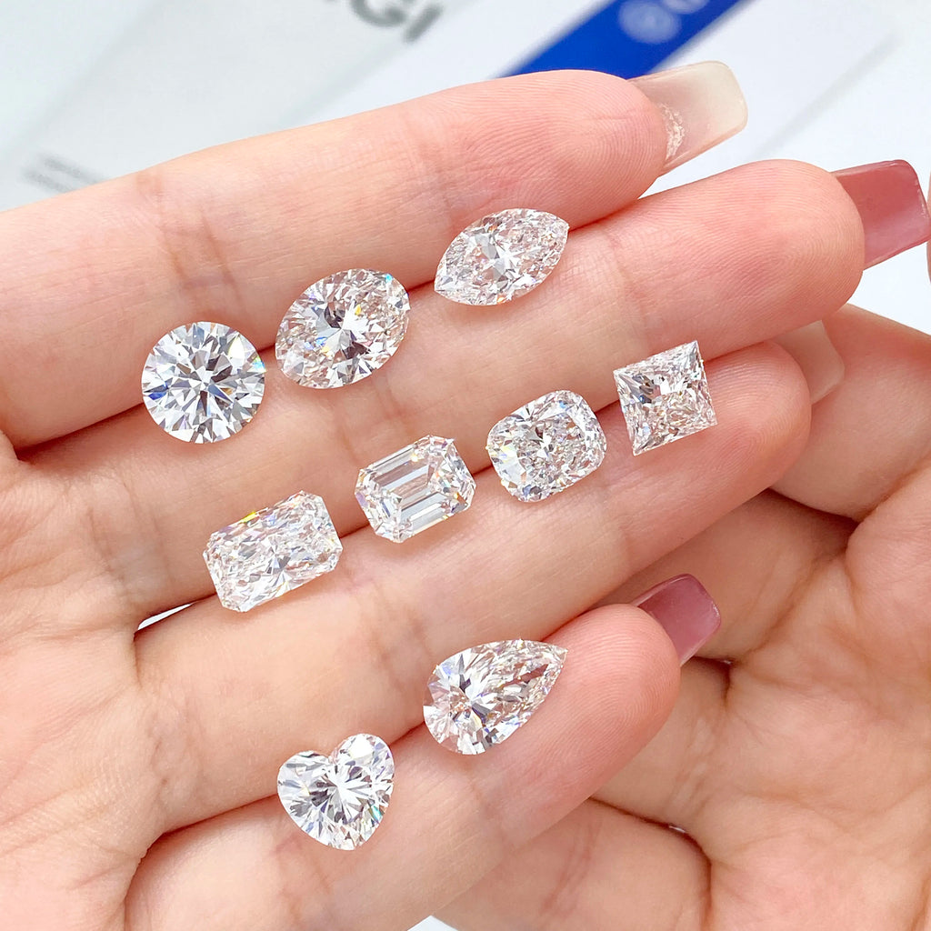 DEF VS Lab Diamond 3CARATS OVAL EMERALD PRINCESS ELONGATED CUSHION IGI Certified for Engagement Diamond Rings