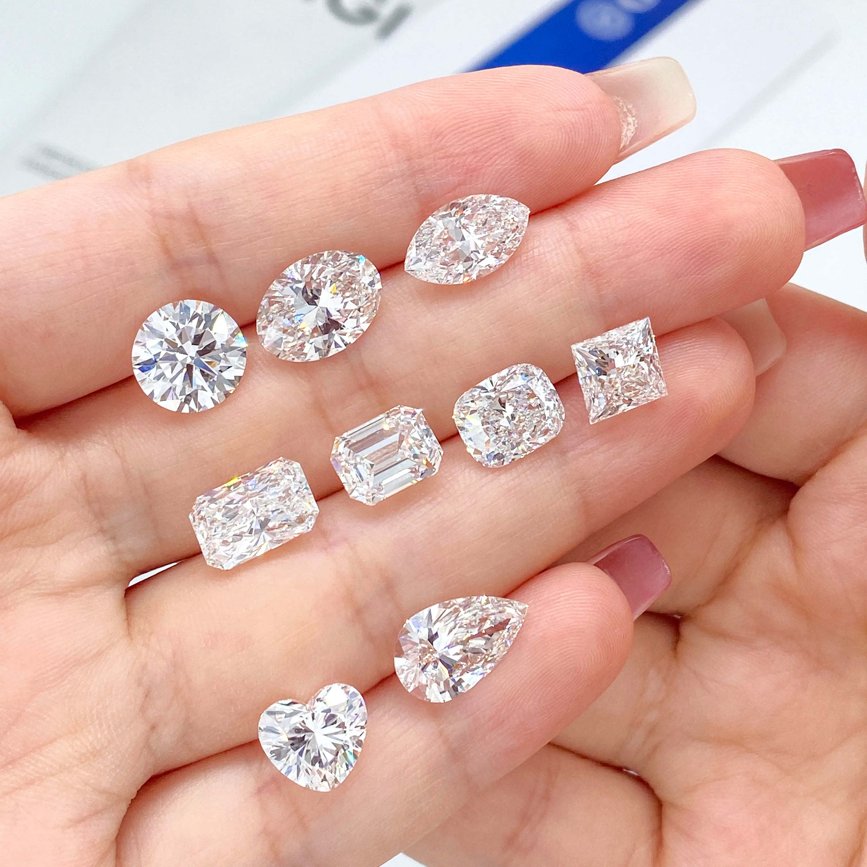 DEF VS Lab Diamond 3CARATS OVAL EMERALD PRINCESS ELONGATED CUSHION IGI Certified for Engagement Diamond Rings