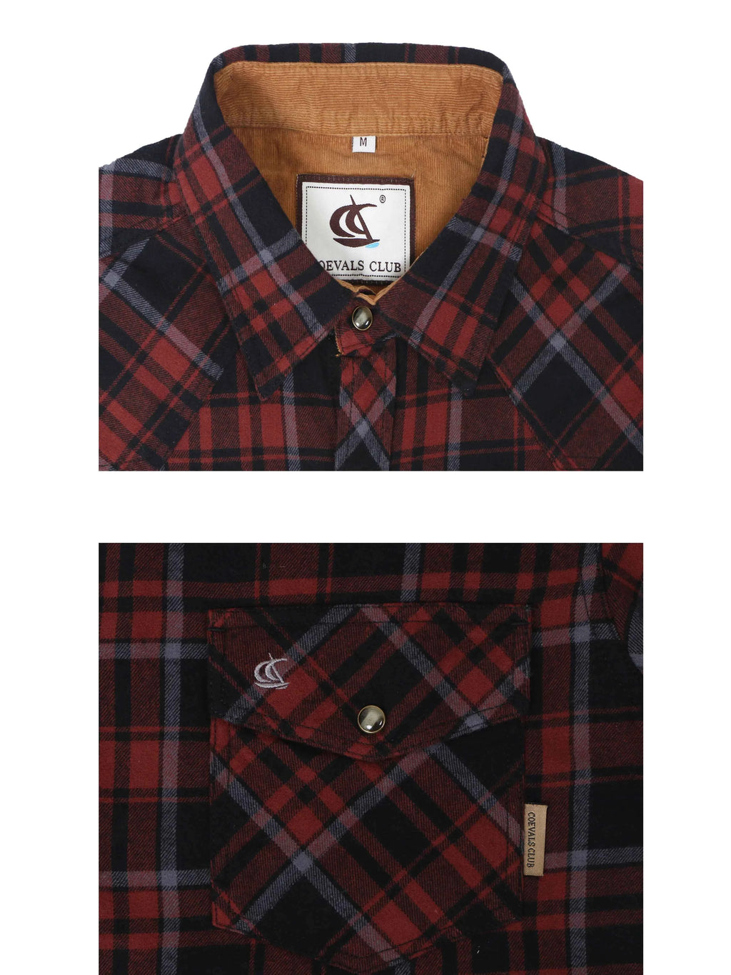 Mens Flannel Pearl Snap Plaid Button up Casual Western Cowboy Long Sleeve Shirts