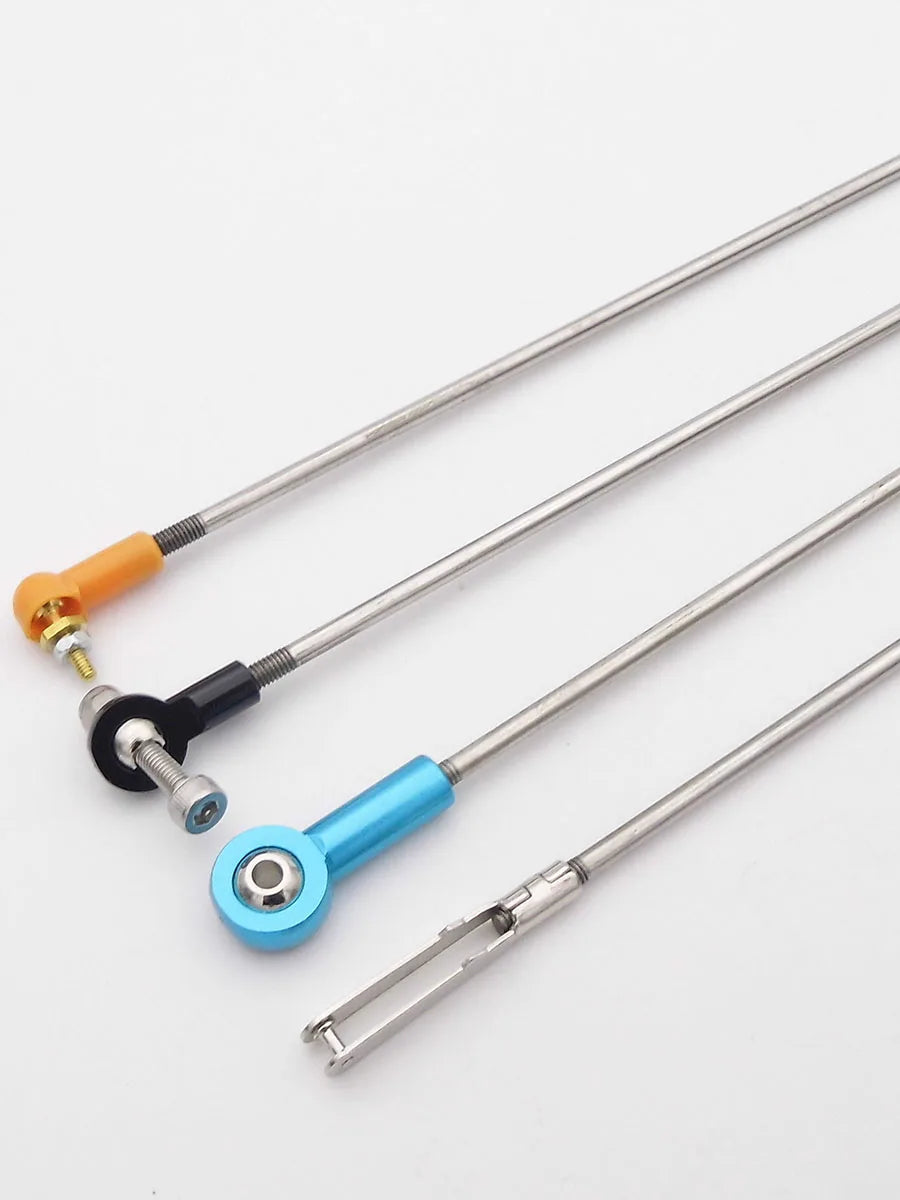 5PCS Tie Rods Linkage Servo Steering Pull Rod Stainless Steel 2.6mm M3 25-300mm 100mm 140mm for RC Airpane Boat Car Aircraft