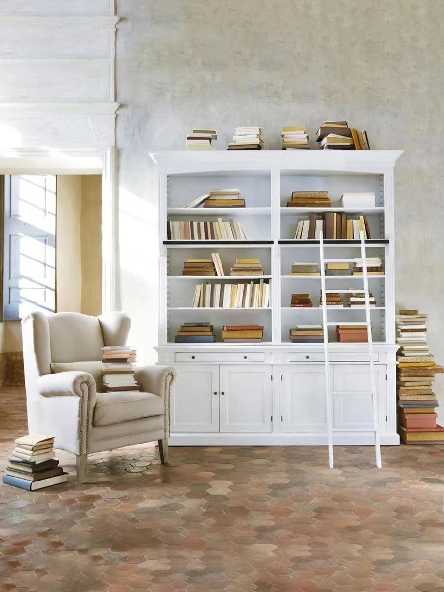 Modern Living Room Storage Combination Kids Solid Wood Bookcase