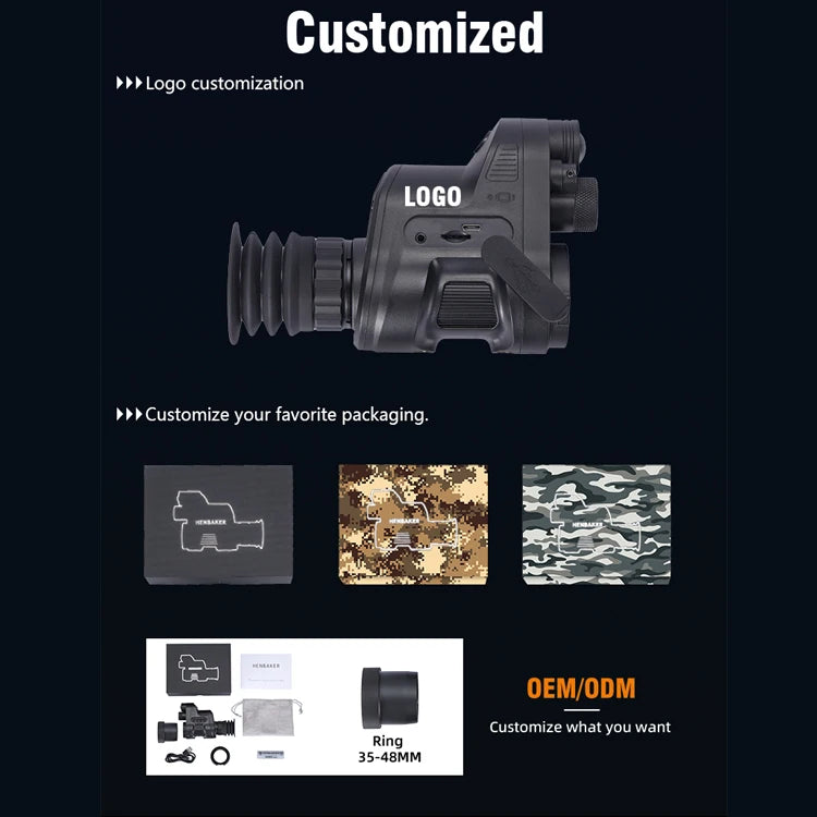 HENBAKER NV710S Night Vision Scope Clip on Hunting Scope Night Vision Monocular