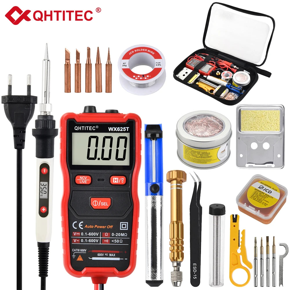 JCD Electric Soldering iron 80W 220V LCD Digital Display Adjustable temperature multimeter soldering iron kit Welding solder908S
