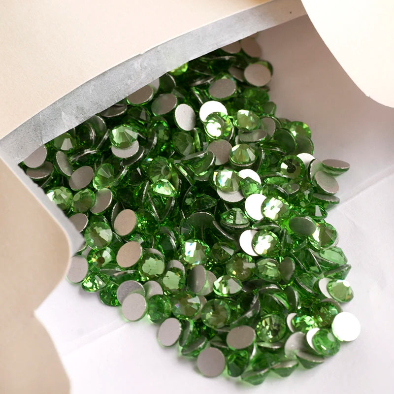 YANRUO 2058NOHF Flatback All Sizes Crystal Rhinestones Stones Nail Clothes for Needlework DIY Crafts Decor Gems