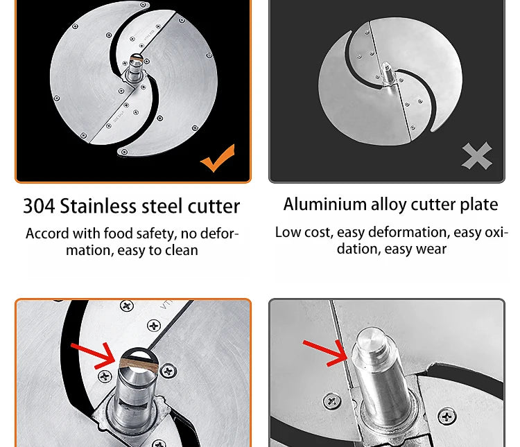 Multifunctional Electricity/Manual Vegetable Cutter, Chinese Style Vegetable Prep Tool, and Cheese Grater Vegetable Cutter