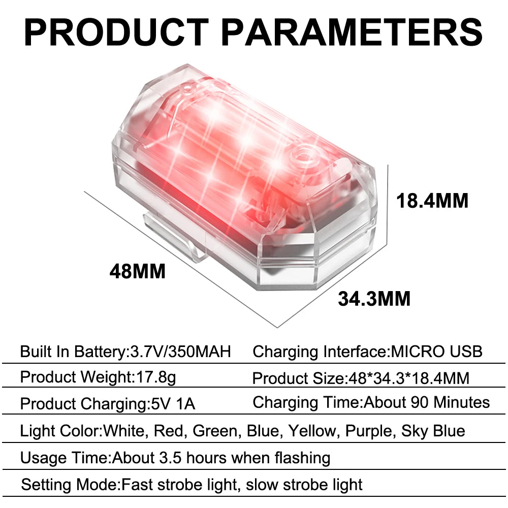 NEW M3 Wireless Remote Control LED Flash Strobe Light for RC Drone Car Auto Motorcycle Bike Scooter Anti-collision Warning Light