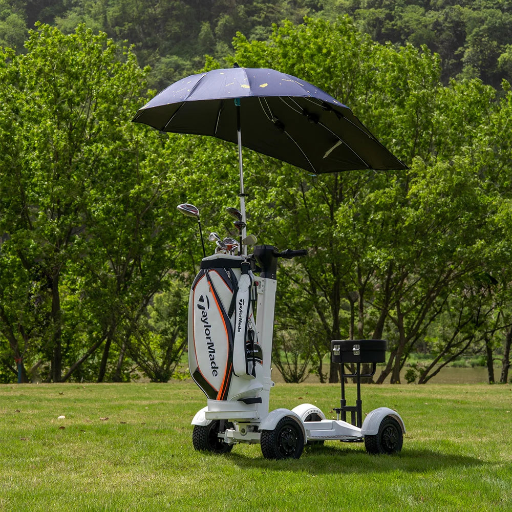 ESWING US Warehouse Golf Cart 2000W High-Power Folding Golf Scooter 18-Hole Golf Caddy Cart with Seat and Umbrella