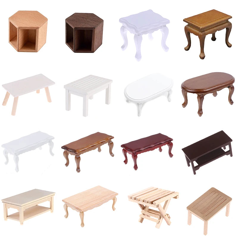 Dollhouse Miniature Furniture  Teatable Coffee Table Doll House Decor Dolls Simulation Home Toy Kid Gift