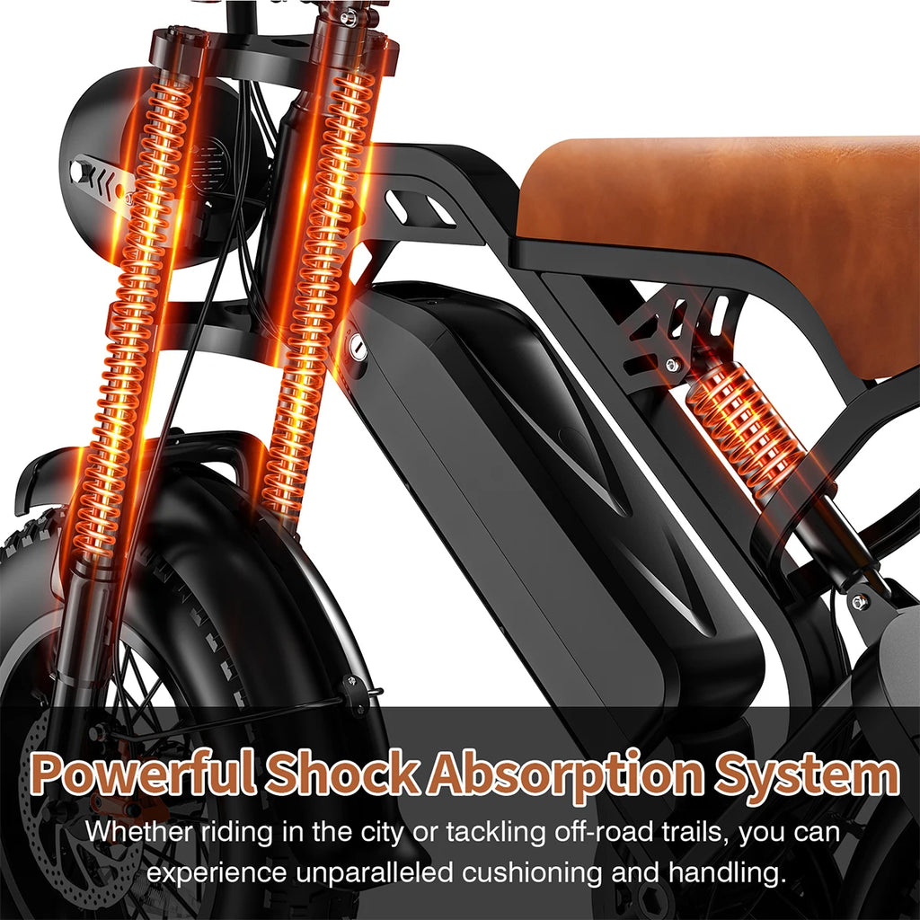 Classic Cafe Racer Bicicleta Eléctrica 500W 48V US Warehouse Stock Free Shipping & UL CE Certified