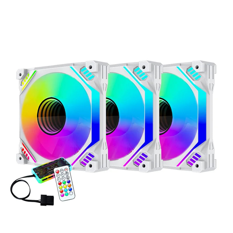 Lovingcool OEM Custom 12025 RGB Gaming PC Computer Fan 12v Cooler Fan Plastic RGB Cooling Fan Radiator for Computer Case